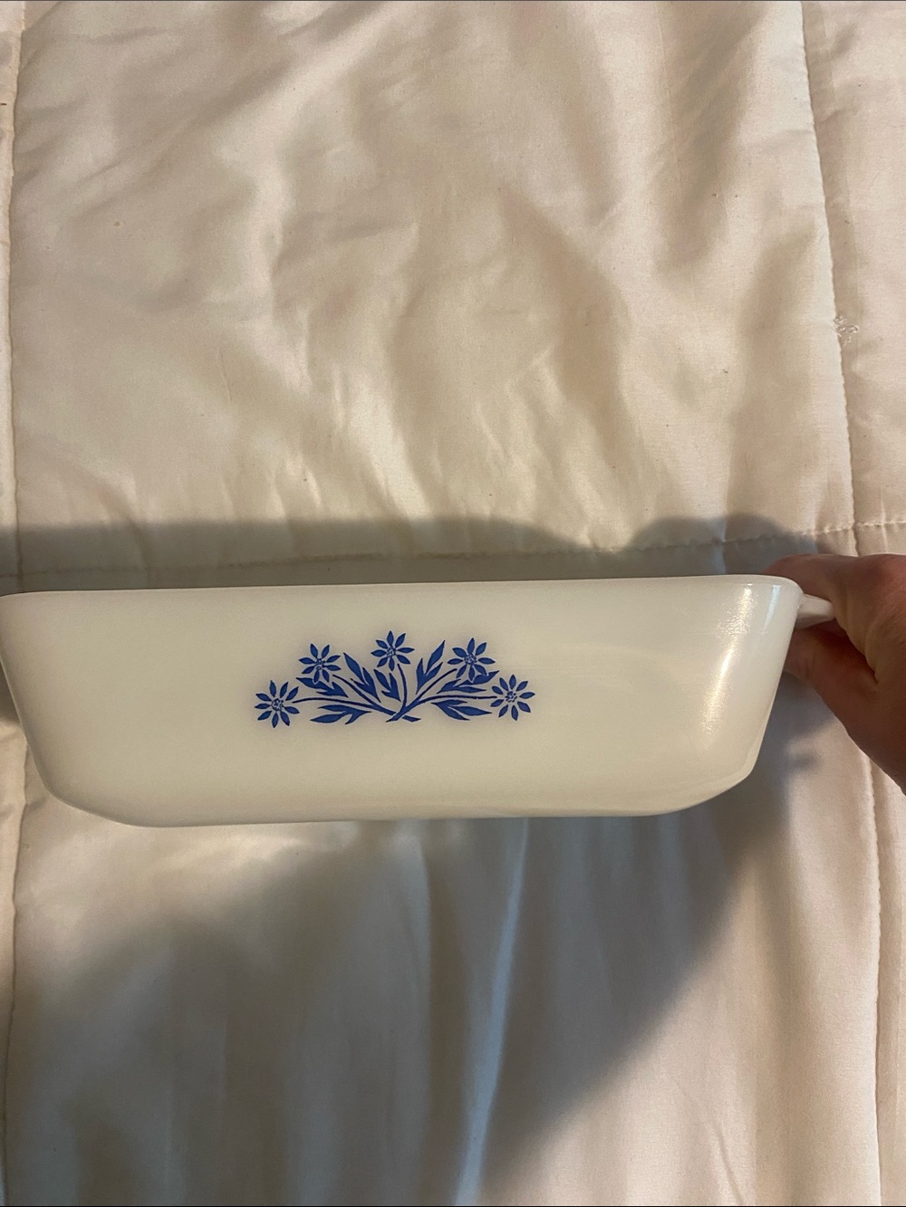 Vintage blue cornflower loaf pan